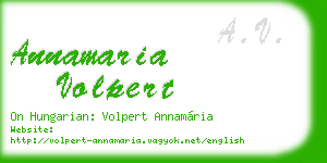 annamaria volpert business card
